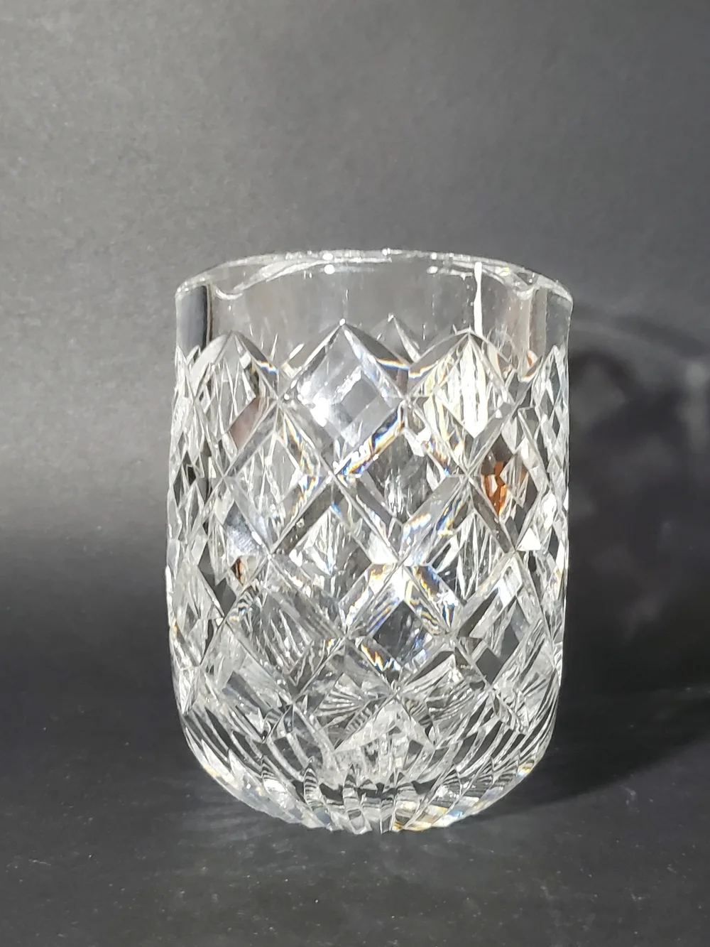 Waterford Vintage Crystal Vase in the Comeragh Pattern & Scooped Rim